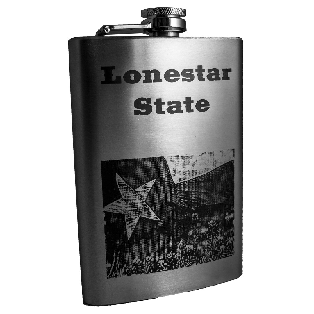8oz Lonestar State Stainless Steel Flask 8oz Lonestar State Stainless Steel Flask